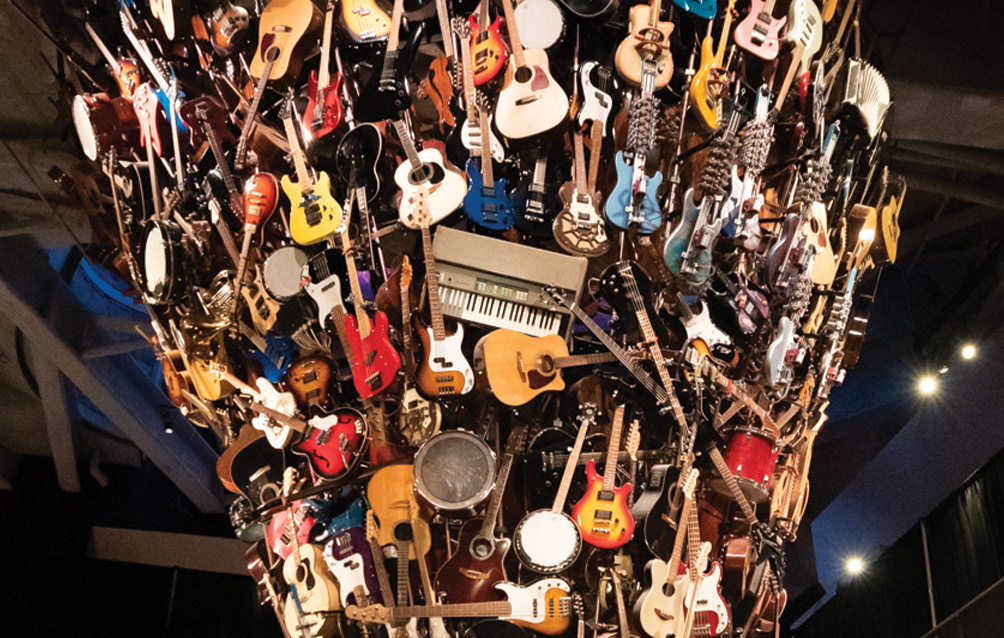 Museum of Pop Culture guitar exhibit